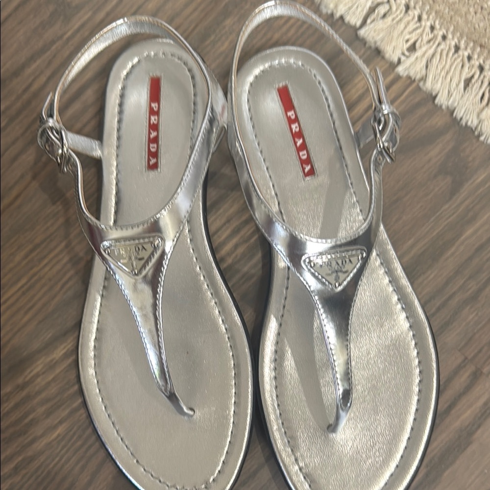 Prada Women's Silver Sandals